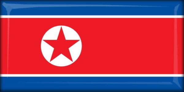 Korea Północna – Flaga – Magnes żywiczny