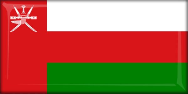 Oman – Flaga – Magnes żywiczny