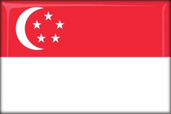Singapur – Flaga – Magnes żywiczny