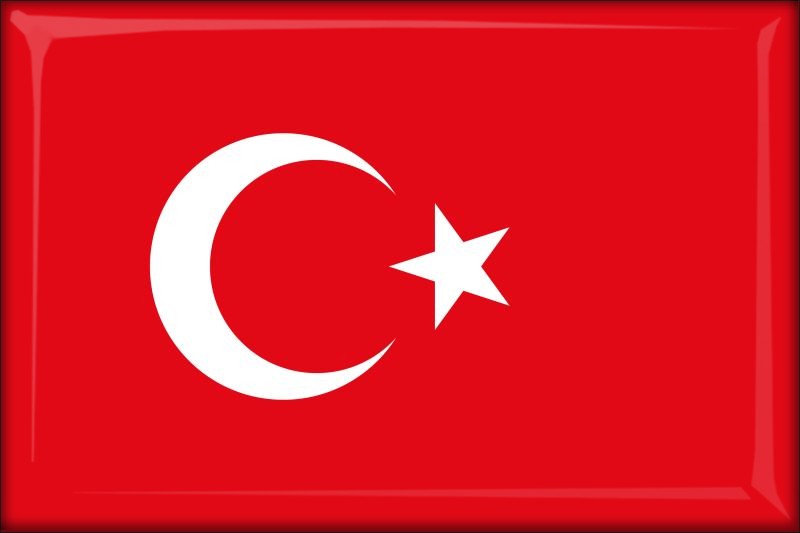 Turcja – Flaga – Magnes żywiczny