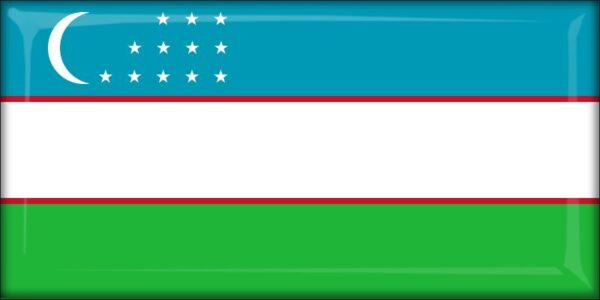 Uzbekistan – Flaga – Magnes żywiczny