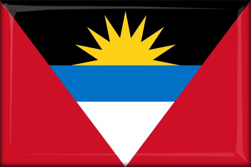 Antigua i Barbuda – Flaga – Magnes żywiczny