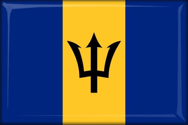 Barbados – Flaga – Magnes żywiczny