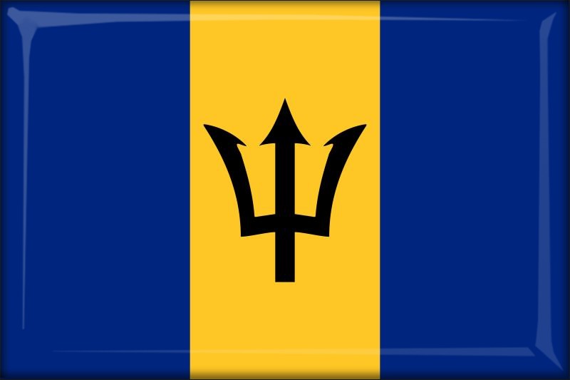 Barbados – Flaga – Magnes żywiczny