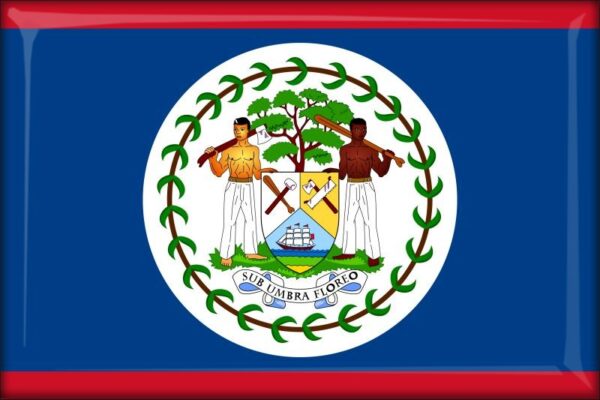 Belize – Flaga – Magnes żywiczny