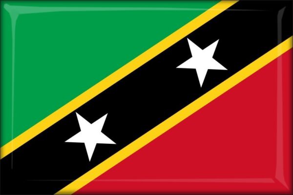 Saint Kitts i Nevis – Flaga – Magnes żywiczny