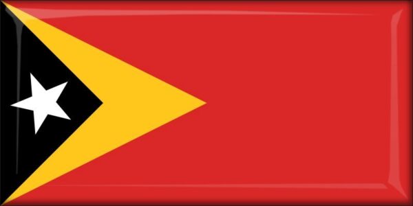Timor Wschodni – Flaga – Magnes żywiczny
