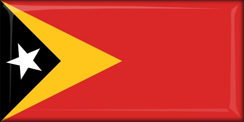 Timor Wschodni – Flaga – Magnes żywiczny