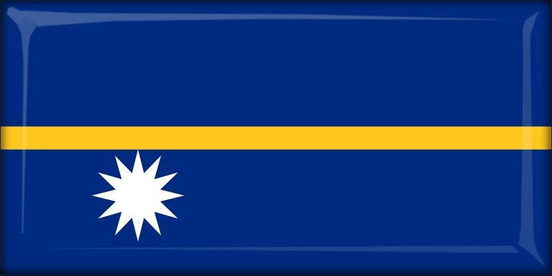 Nauru – Flaga – Magnes żywiczny