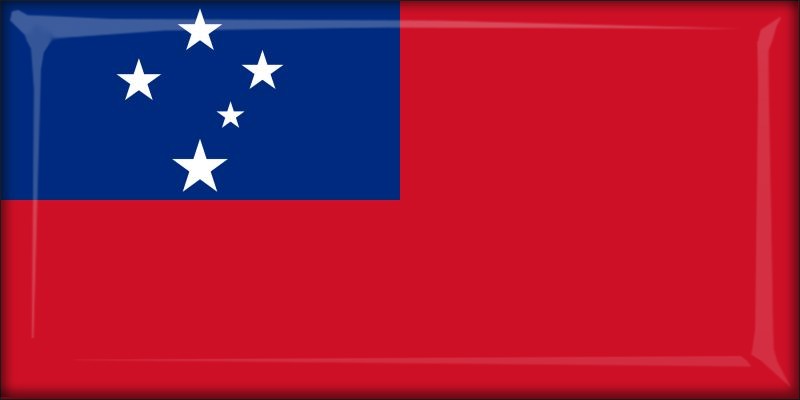 Samoa – Flaga – Magnes żywiczny