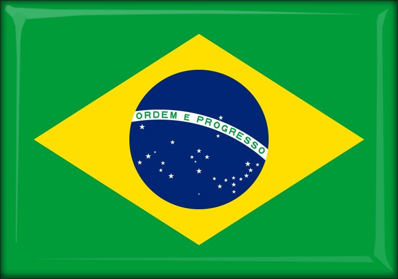 Brazylia – Flaga – Magnes żywiczny