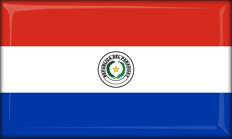 Paragwaj – Flaga – Magnes żywiczny