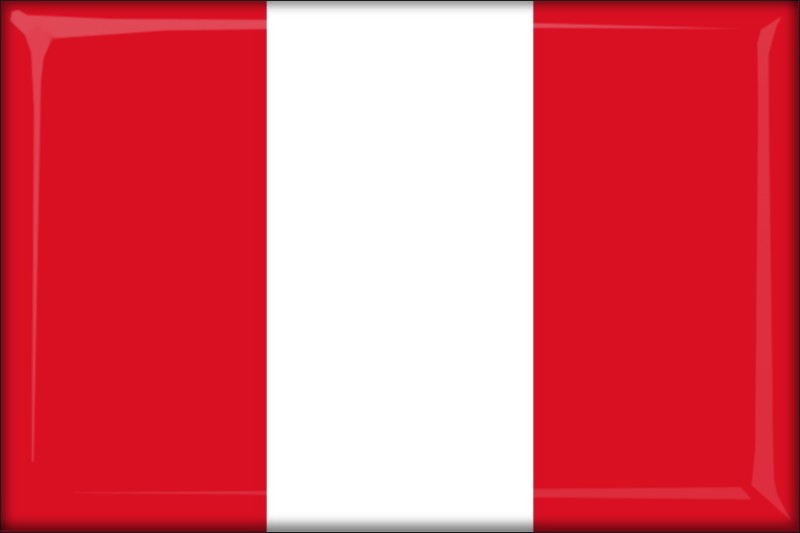 Peru – Flaga – Magnes żywiczny