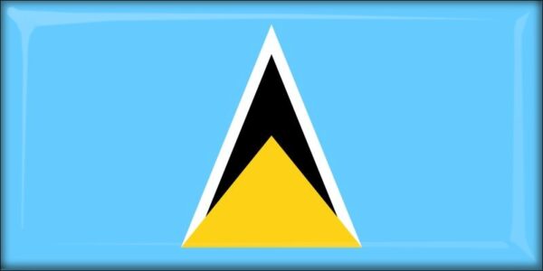 Saint Lucia – Flaga – Magnes żywiczny
