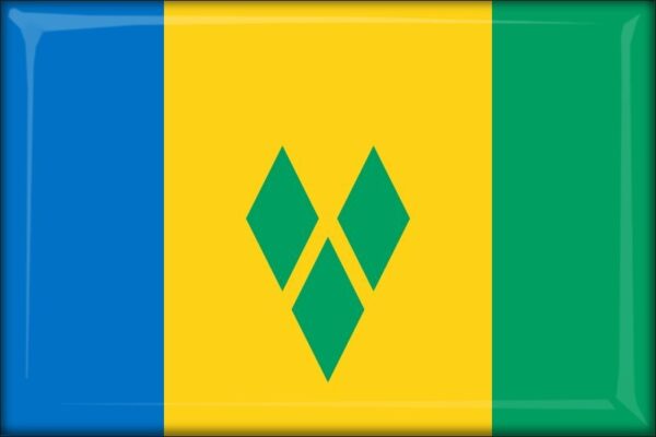 Saint Vincent i Grenadyny – Flaga – Magnes żywiczny
