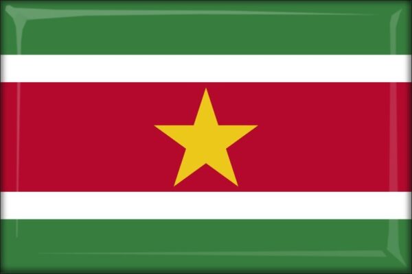 Surinam – Flaga – Magnes żywiczny