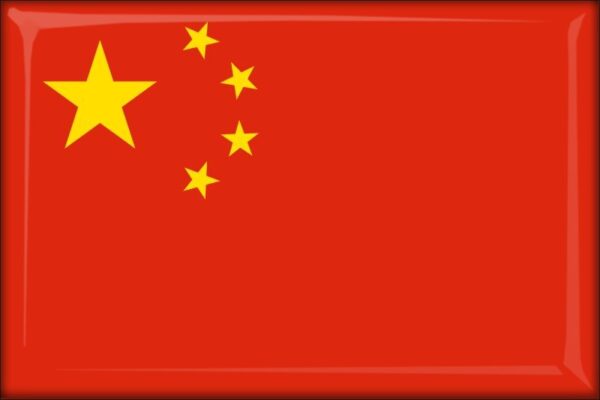 Chiny – Flaga – Magnes żywiczny