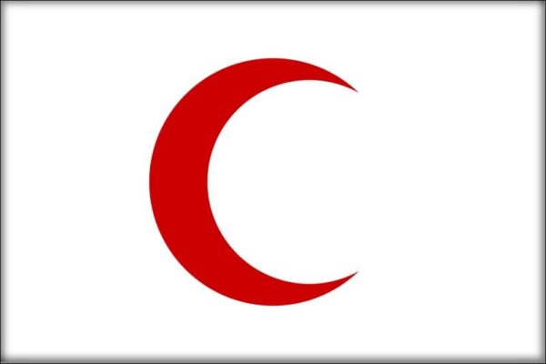 Czerwony półksiężyc – Flaga – Magnes żywiczny