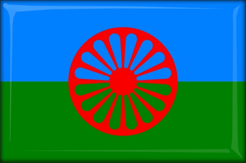 Romów – Flaga – Magnes żywiczny