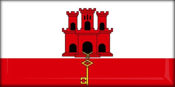 Gibraltar – Flaga – Magnes żywiczny