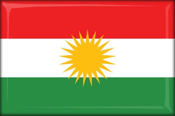 Kurdystan – Flaga – Magnes żywiczny