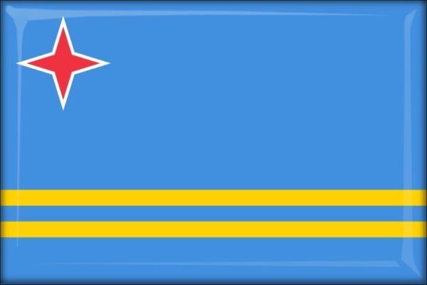 Aruba – Flaga – Magnes żywiczny