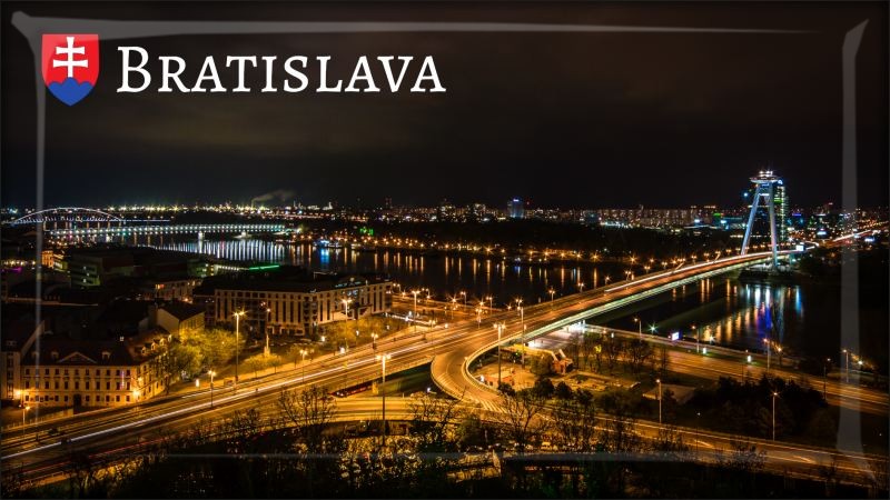 Živicová magnetka - Nočná Bratislava IV.