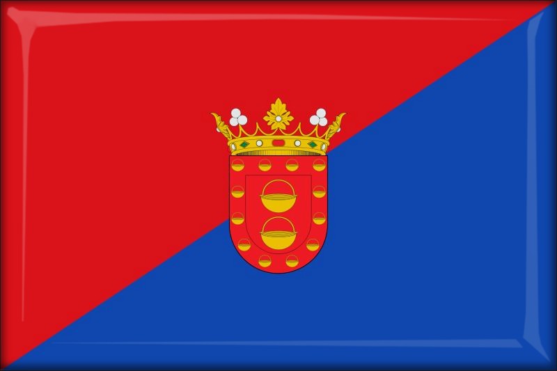 Wyspy Kanaryjskie - Lanzarote – Flaga – Magnes żywiczny