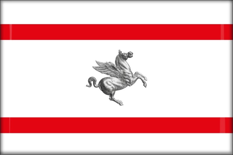 Włochy - Toskania – Flaga – Magnes żywiczny
