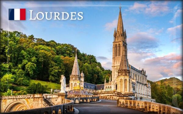 Francja – Lourdes – bazylika – Magnes żywiczny