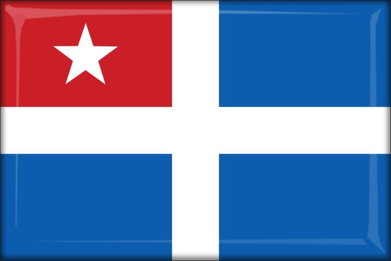 Kreta – Państwo Kreteńskie (1898–1913) – Flaga – Magnes żywiczny