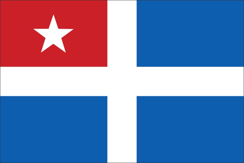 Kreta – Państwo Kreteńskie (1898–1913) – Flaga – Magnes żywiczny - obrazek 2