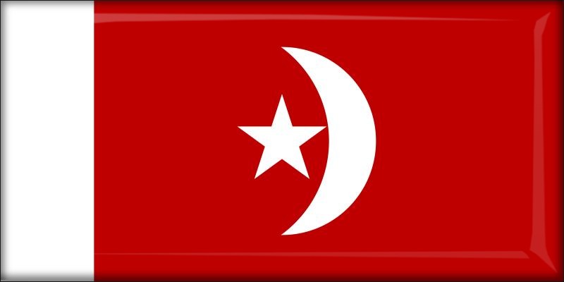 Umm al-Kajwajn (Zjednoczone Emiraty Arabskie) – Flaga – Magnes żywiczny