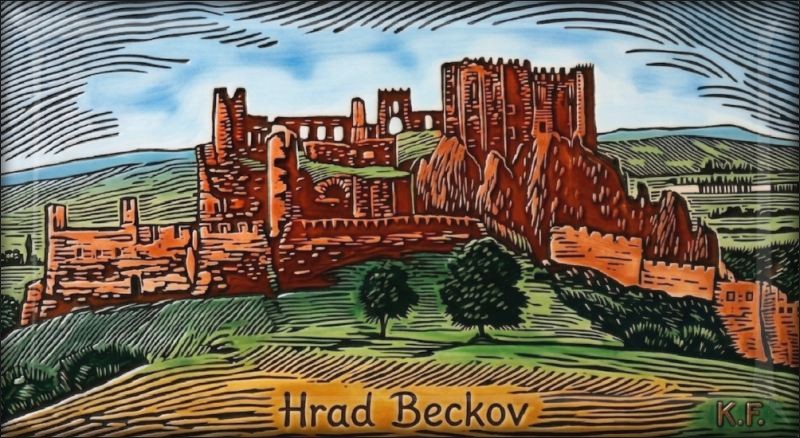 Zamek Beckov – według Karla Frecha – Magnes żywiczny