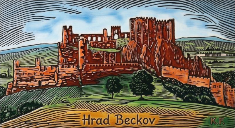 Zamek Beckov – według Karla Frecha – Magnes żywiczny - obrazek 2